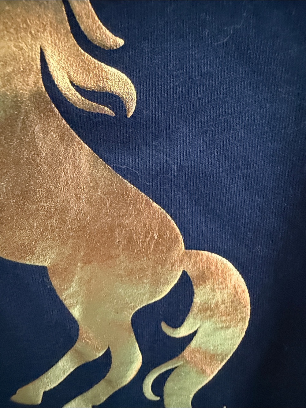 Garanimals Navy Long Sleeve Top with Gold Unicorn - Picture 3 of 3